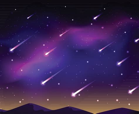 Meteor Shower Background Vector Art & Graphics | freevector.com