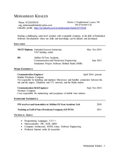 Mohamed Ramadan Cv Pdf