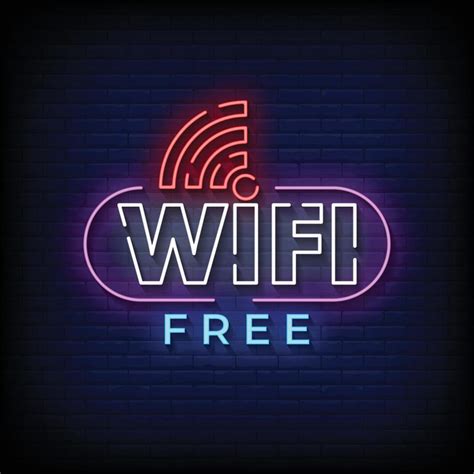 Free Wifi Neon Signs Style Text Vector Vector Art At Vecteezy