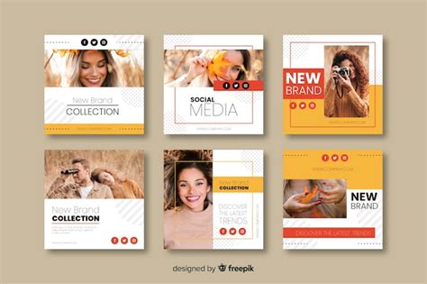 Plantillas De Banners De Moda Para Redes Sociales Vector Premium