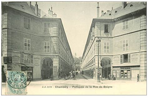 73 CHAMBERY Portiques Rue De Boigne 1903 Librairie Et Fleuriste