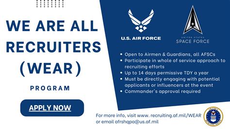 WEAR Program Enables Airmen Guardians To Aid Recruiting Efforts Air