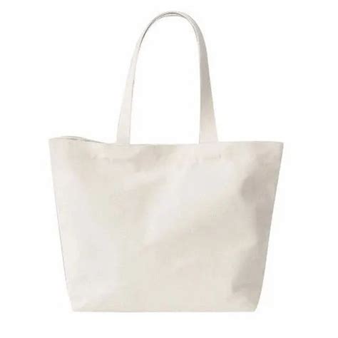 Plain Loop Handle White Cotton Shopping Bags Capacity 5 Kg At Rs 78