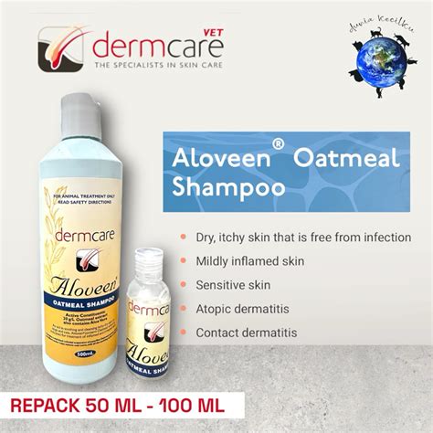 Jual Dermcare Aloveen Oatmeal Shampoo Untuk Kulit Anjing Kucing