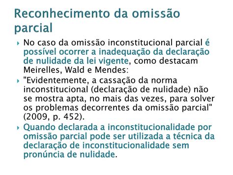 Ppt Inconstitucionalidade Por Omiss O Powerpoint Presentation Free