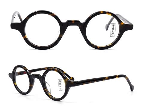 38mm Vintage Small Round Eyeglass Frames Acetate Rx-able Spectacles ...