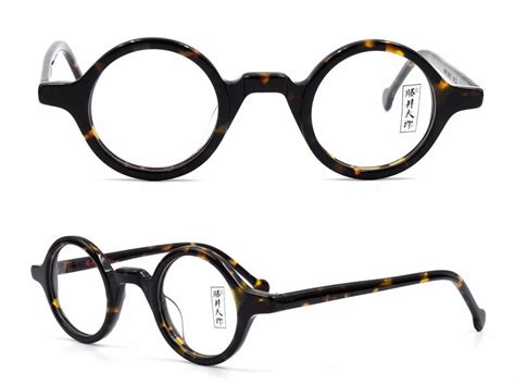 38mm Vintage Small Round Eyeglass Frames Acetate Rx Able Spectacles Glasses Health And Beaut