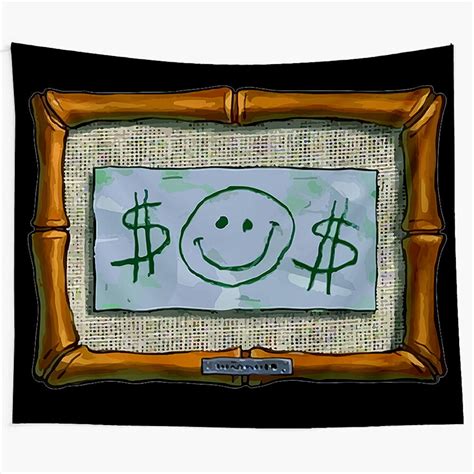 Mr Krabs First Dollar Tapestry Mr Krabs First Dollar Wall Hanging Mr