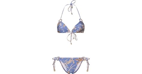 Zimmermann Ottie Ring Detailing Bikini In Blue Lyst