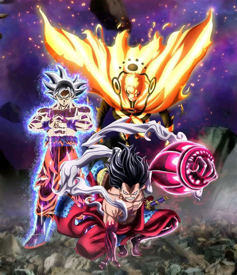 Goku Mui Luffy Gear 5 Naruto Baryon Mode Y Ichigo Anime Warrior