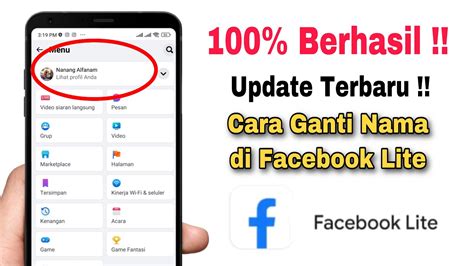 Cara Mengubah Nama Di Facebook Lite 2024 YouTube