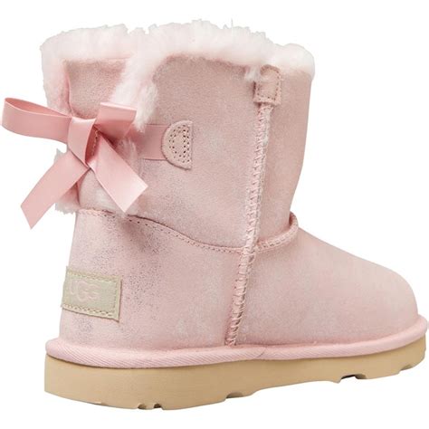 Buy Ugg Junior Mini Bailey Bow Ii Shimmer Boots Pink Cloud