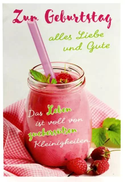 Geburtstagskarte Mit Spruch Zucker Karte Geburtstag Gl Ckwunschkarte