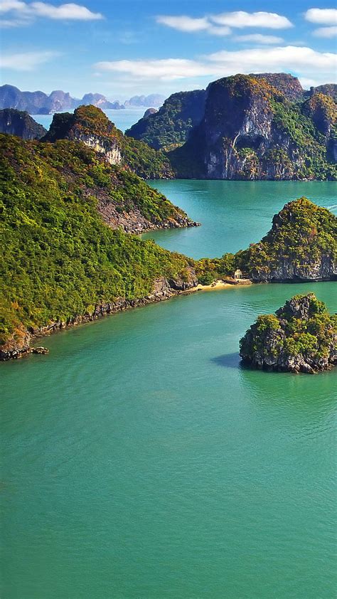 Halong Bay Beach Islands Vietnam Water HD Phone Wallpaper Peakpx