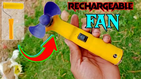 How To Make Rechargeable Fan At Home Portable Fan Youtube