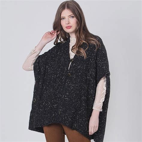 Capa Tricot Oversized Biamar Preto Pole Modas