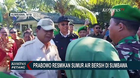 Momen Prabowo Resmikan Sumur Air Bersih Disambut Sorak Bahagia Warga