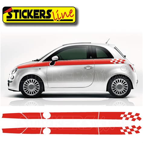 Adesivi FIAT 500 Fasce Stripes Fiancate A Scacchi EBay