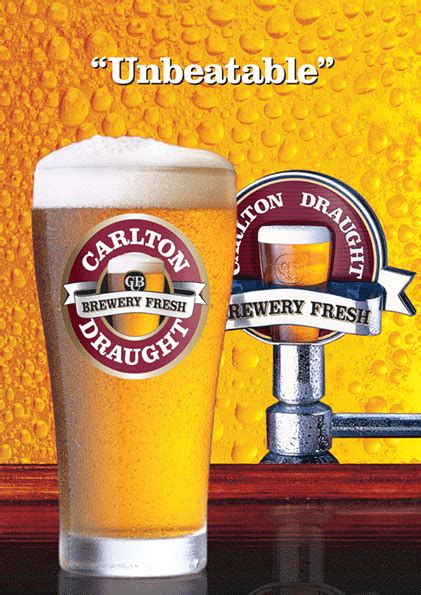 Carlton Brewery Fresh Draught ‘Unbeatable’ Poster – Australian Beer Posters