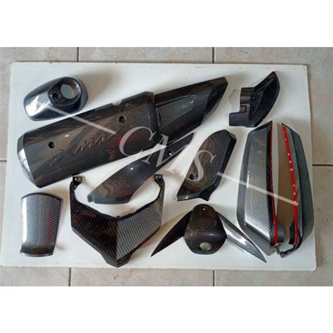 Jual Carbon Nemo Yamaha X Max Corong Knalpot Cover Knalpot Tangki