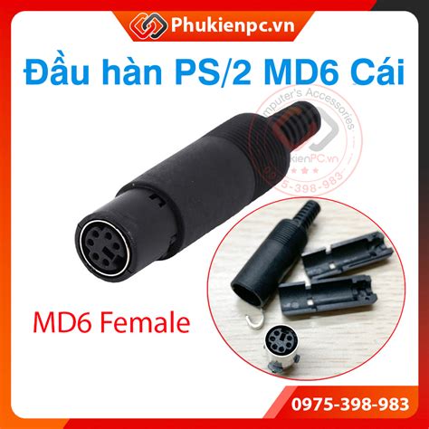 Mua Đầu Hàn Md6 Ps2 Mini Din 6pin Cái Chân Tròn Hàn Cáp Ps2 Cáp điều