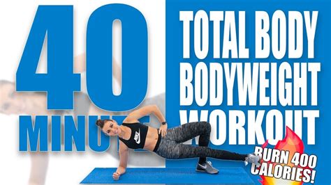 40 Minute Full Body Bodyweight Workout 🔥burn 400 Calories 🔥sydney Cummings Youtube