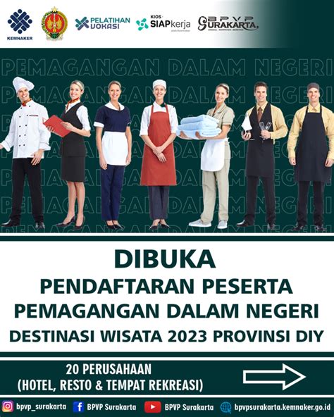 Pendaftaran Peserta Pemagangan Dalam Negeri Destinasi Wisata