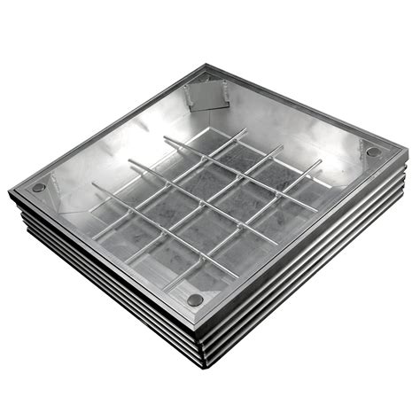 Double Sealed Aluminium Recessed Manhole Cover Frame And Keysfor Paving