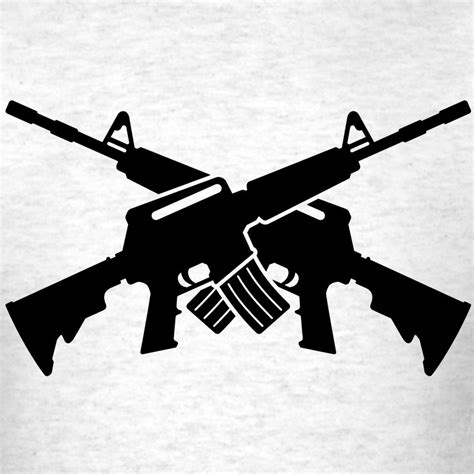 Crossed Rifles Silhouette Clipart Clipground