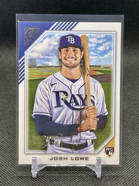 Topps Gallery Josh Lowe Rc Printer Proof Tampa Bay Rays Rookie