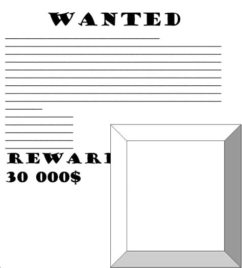 Free Wanted Poster Templates Word Excel Pdf Formats