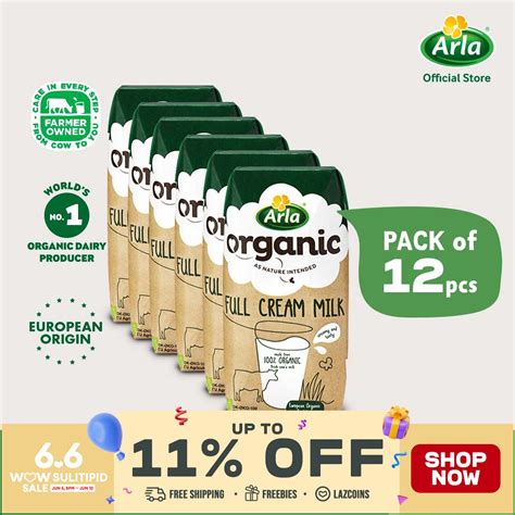 Arla Organic Full Cream Milk Ml Pack Lazada Ph