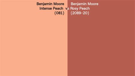 Benjamin Moore Intense Peach Vs Rosy Peach Side By Side Comparison