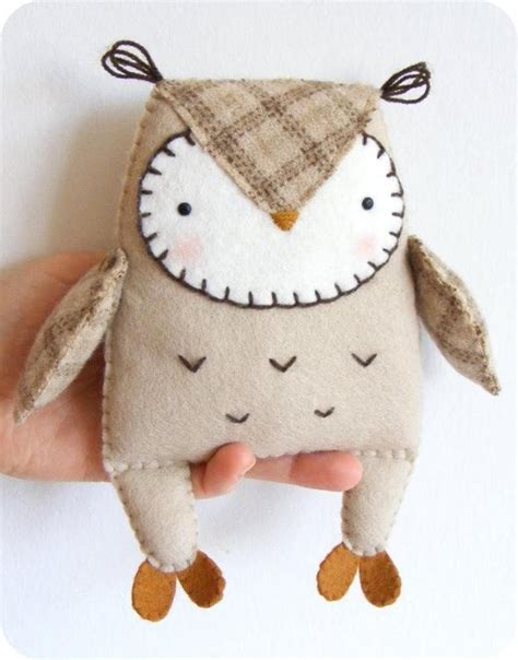 Felt PDF Sewing Pattern Felt Owl Softie Cute Nursery Decor Etsy