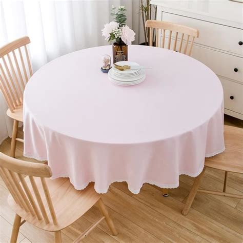 Nappe Ronde En Coton Et Lin Prot Ger Et D Corer La Table Rose Diam Tre