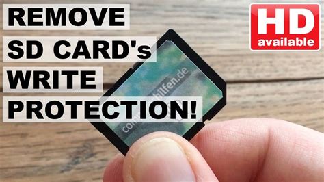 Remove Write Protection On An Sd Card Youtube