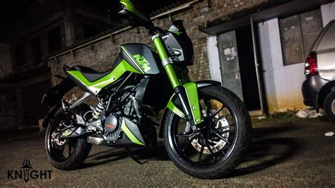 Modified Duke 200 In Green Shade By Knight Auto Customizers