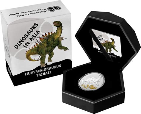 2 Dollars HUAYANGOSAURUS TAIBAII Dinosaurs In Asia 1 Oz Silver Coin 2