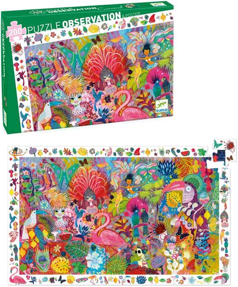 Puzzle Observation Carnaval De Rio Pcs Djeco Jardinerie