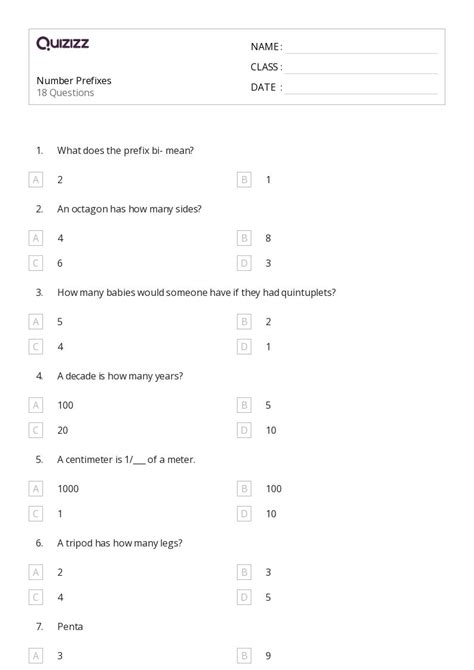 50+ Prefixes worksheets on Quizizz | Free & Printable