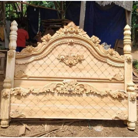 Jual Tempat Tidurdipan Ukir Jepara Ukuran 180cm Kayu Jati Mentahan
