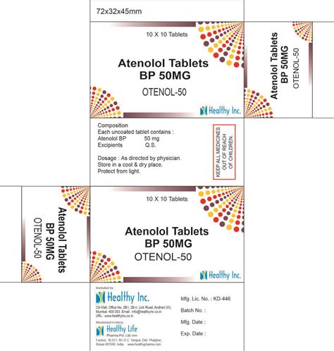 Atenolol Tablets Generic Drugs At Best Price In Mumbai Healthy Life