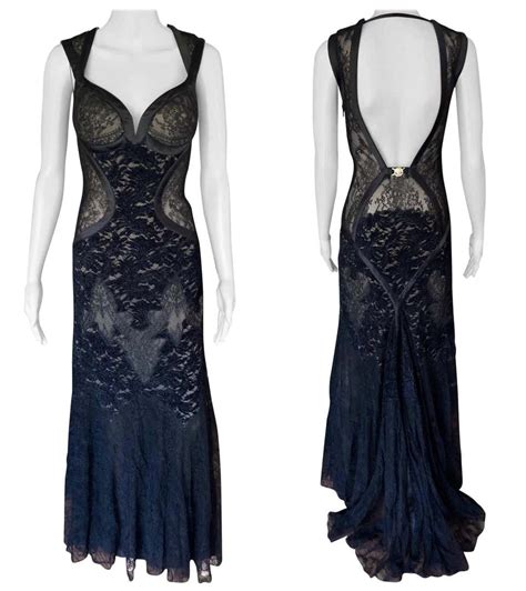 Iconic Museum Worthy Gianni Versace Atelier Long Black Dress For Sale