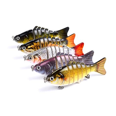 5 pçs 10cm 15 3g swimbait isca multi articulado peixe wobblers lifelike