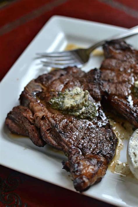 Marinated Herb Butter T Bone Steaks Small Town Woman