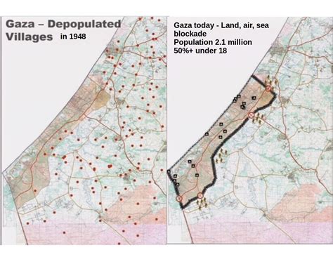 Gaza district before 1948 vs the Gaza Strip today. : r/MapPorn