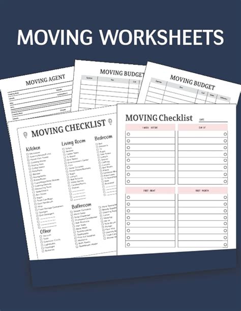 Moving Worksheets Complete Home Moving Guide Planner Moving