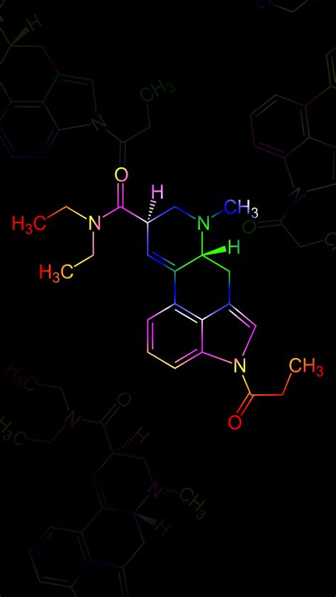 LSD chemical structure [1440x2560] : r/Amoledbackgrounds