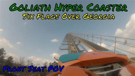 Goliath Hyper Coaster Pov At Six Flags Over Georgia Youtube