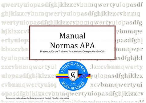 Pdf Manual Normas Apa Dscali Edu Co Contenido Estilo Edici N